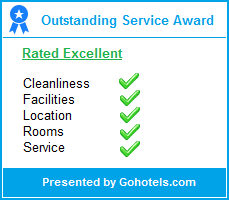 Shakespeare's View has received an Outstanding Service Award from Gohotels.com